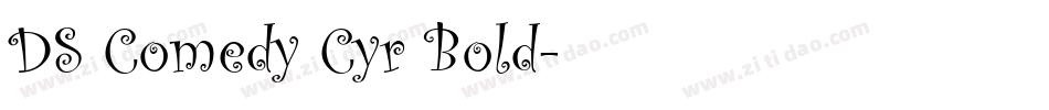 DS Comedy Cyr Bold字体转换